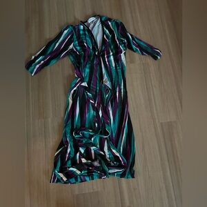 Calvin Klein Multicolor Striped Long Sleeve Dress